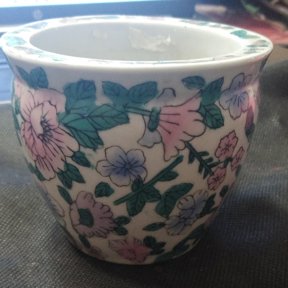 Small solid flower or utility stoneware pot